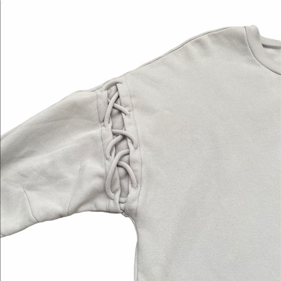 ALO Yoga Hook Up Dove Grey Sweater Sweatshirt - Picture 7 of 13